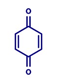 Benzoquinone molecule, illustration