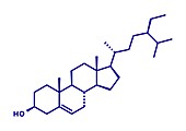 Beta-sitosterol phytosterol molecule, illustration