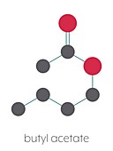 Butyl acetate molecule, illustration