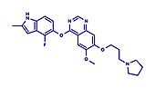 Cediranib cancer drug molecule, illustration