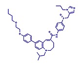 Cenicriviroc HIV drug molecule, illustration