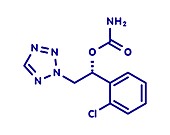 Cenobamate seizures drug molecule, illustration