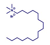 Cetrimonium bromide antiseptic molecule, illustration