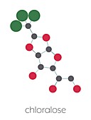 Chloralose rodenticide molecule, illustration