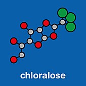 Chloralose rodenticide molecule, illustration