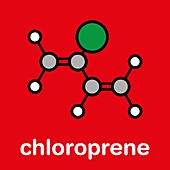 Chloroprene molecule, illustration