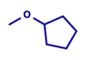 Cyclopentyl methyl ether solvent molecule, illustration