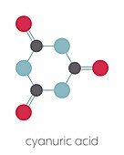 Cyanuric acid molecule, illustration