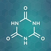 Cyanuric acid molecule, illustration