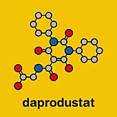 Daprodustat drug molecule, illustration