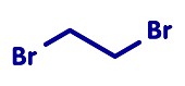 Ethylene dibromide fumigant molecule, illustration