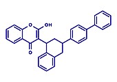 Difenacoum rodenticide molecule, illustration