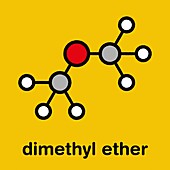 Dimethyl ether molecule, illustration