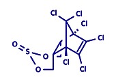 Endosulfan insecticide molecule, illustration