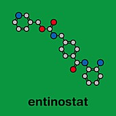 Entinostat cancer drug molecule, illustration