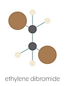 Ethylene dibromide fumigant molecule, illustration