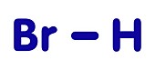 Hydrogen bromide molecule, illustration