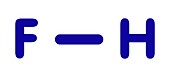 Hydrogen fluoride molecule, illustration