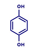 Hydroquinone reducing agent molecule, illustration
