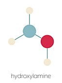 Hydroxylamine molecule, illustration