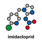 Imidacloprid neonicotinoid insecticide, illustration