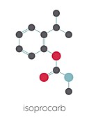 Isoprocarb insecticide molecule, illustration