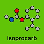 Isoprocarb insecticide molecule, illustration