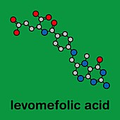 Levomefolic acid molecule, illustration