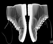 Pair of old boots, X-ray
