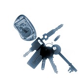 Keys with remote control, X-ray