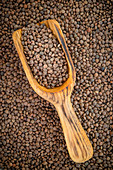 Brown Lentils with a scoop