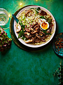 Turkey ramen with shiitake