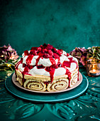 A festive trifle cheesecake