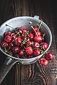 Cherries in a colander