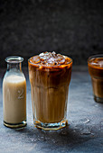 Ice coffee with almond milk