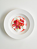 Sweet spiced rhubarb with mascarpone cream