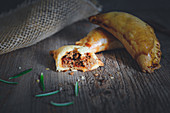 Empanadas with minced meat and raisins