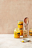 Jars of piccalilli