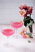 Pink juice cocktail