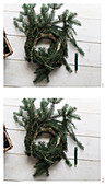 Making a fir-branch wreath