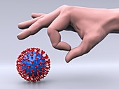 Fighting the coronavirus, illustration