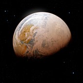 Earth-like exoplanet, illustration