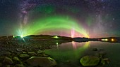 Aurora borealis and Milky Way, Greenland