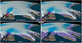 Greenland glacier ice melt models