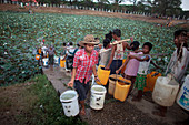 People queuing for water, Myanmar