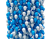 Blue and white balloons, illustration