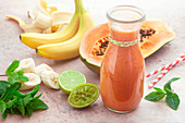 A papaya and lime smoothie