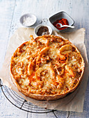 Autumnal white cabbage tart with apples