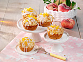 Peach and streusel muffins