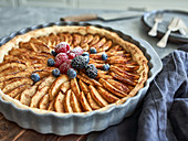 Apple and berry tart (France)